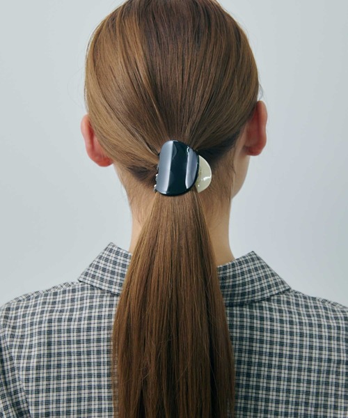 ツートン アセチ ミニ バンス クリップ（バレッタ/ヘアクリップ