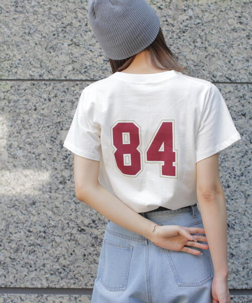 FREE'S MART（フリーズマート）の「カレッジロゴナンバープリントＴシャツ（Tシャツ/カットソー・レディース・ホワイト/ブラック・FREE）」の18枚目の写真