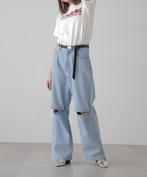 FREE'S MART（フリーズマート）の「カレッジロゴナンバープリントＴシャツ（Tシャツ/カットソー・レディース・ホワイト/ブラック・FREE）」の14枚目の写真