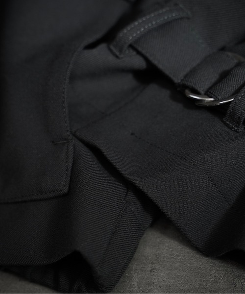 PLAN To（プラントゥ）の「Oversized Flight Blouson - オーバーサイズフライトブルゾン (合成皮革 / TR素材)（ブルゾン・メンズ・ブラック/ブラック系その他/チャコールグレー・SMALL/MEDIUM/LARGE）」の16枚目の写真