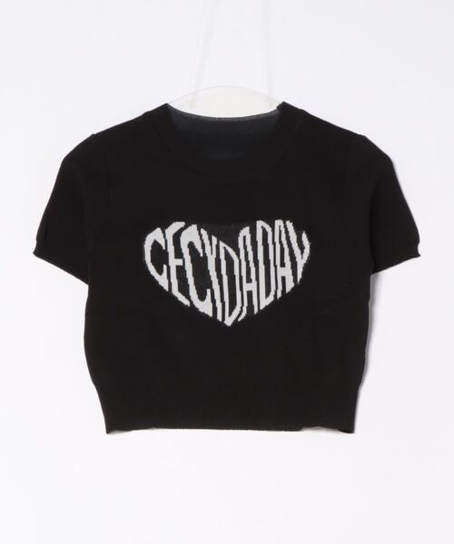 MAISON DE THERESE(メゾン ド テレーズ)の「ハートロゴクルーネック半袖Tシャツ(ニット/セーター・レディース・ブラック/ホワイト・FREE)」の19枚目の写真