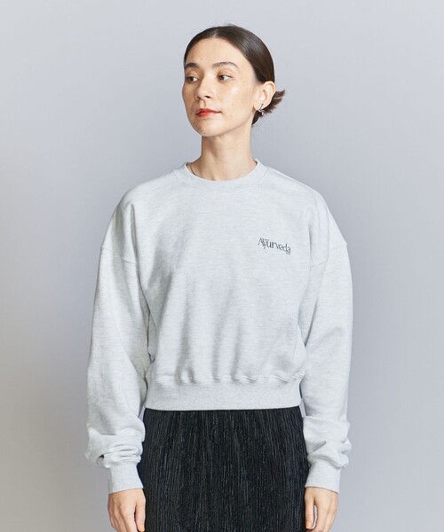 クロップドスウェットプルオーバー セール】＜at ease＞クロップド スウェット プルオーバー
