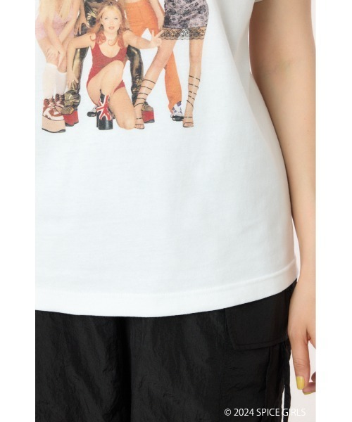RODEO CROWNS WIDE BOWL(ロデオクラウンズワイドボウル)の「SPICE GIRLS Tシャツ(Tシャツ/カットソー・レディース・オフホワイト/ブラック/ライトブルー・MEDIUM/LARGE)」の4枚目の写真