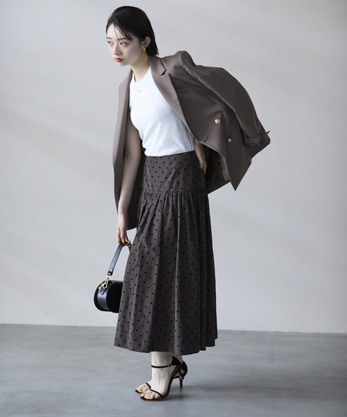 La TOTALITE(ラトータリテ)の「T/Wダブルブレストジャケット(テーラードジャケット・レディース・チャコールグレー/ライトグレー/ネイビー・36/38)」の5枚目の写真