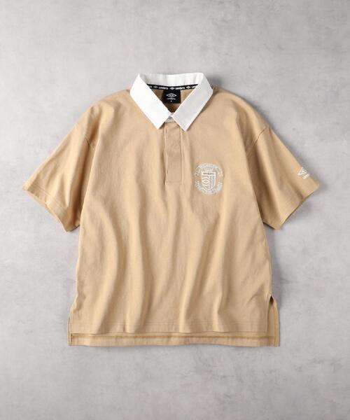 UMBRO(アンブロ)の「UMBRO(アンブロ)エンブレムポロシャツ(ポロシャツ・レディース・ブラック/ベージュ・M/L/XL)」の15枚目の写真