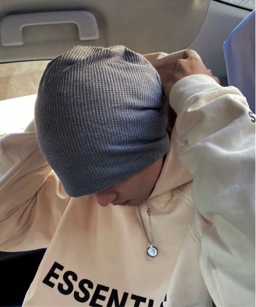 BARELY BLUE（ベアリーブルー）の「【 BARELY BLUE / ベアリーブルー 】 ルーズ ビーニー（ニットキャップ/ビーニー・レディース・ライトグレー/ブラック/グレー・FREE）」の12枚目の写真