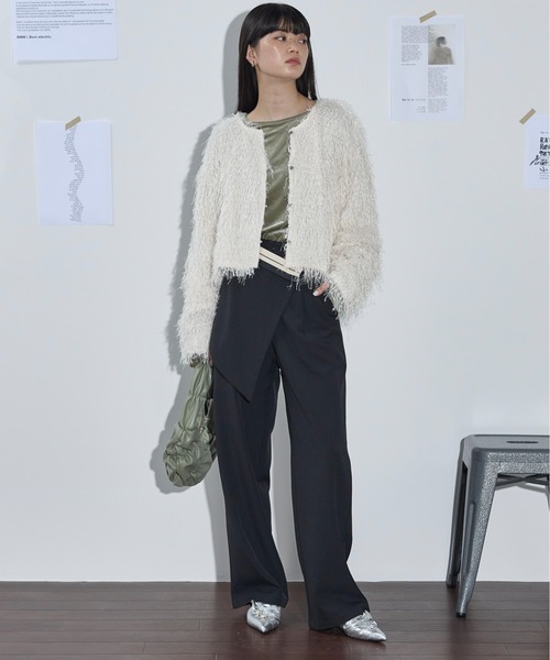THE YOn(ザヨン)の「フリルギャザーポインテッドトゥミュール(パンプス・レディース・アンティークシルバー/ブラック/シルバー・36/37/38)」の10枚目の写真