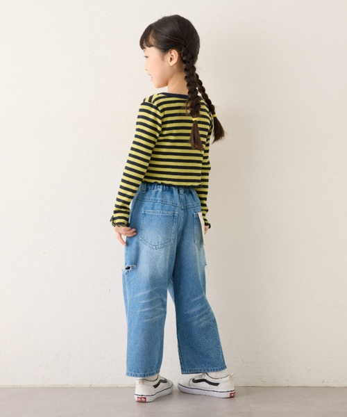 CIAOPANIC TYPY（チャオパニックティピー）の「【KIDS】【Liam】カットアウトワイドデニム（デニムパンツ・キッズ・サックスブルー/ネイビー/ブラック・XX-LARGE/X-LARGE/LARGE/MEDIUM/SMALL）」の22枚目の写真