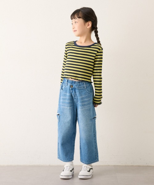 CIAOPANIC TYPY（チャオパニックティピー）の「【KIDS】【Liam】カットアウトワイドデニム（デニムパンツ・キッズ・サックスブルー/ネイビー/ブラック・XX-LARGE/X-LARGE/LARGE/MEDIUM/SMALL）」の20枚目の写真