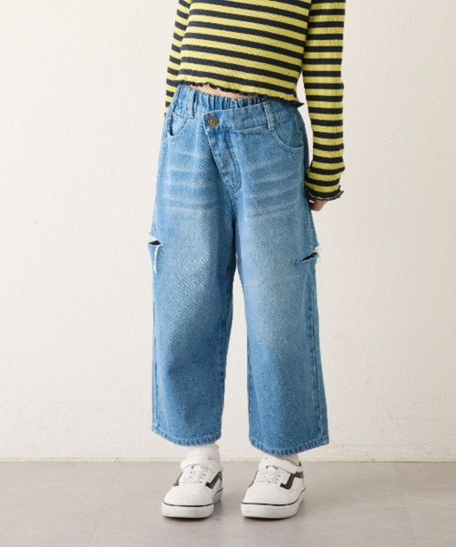 CIAOPANIC TYPY（チャオパニックティピー）の「【KIDS】【Liam】カットアウトワイドデニム（デニムパンツ・キッズ・サックスブルー/ネイビー/ブラック・XX-LARGE/X-LARGE/LARGE/MEDIUM/SMALL）」の18枚目の写真