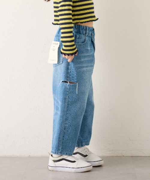 CIAOPANIC TYPY（チャオパニックティピー）の「【KIDS】【Liam】カットアウトワイドデニム（デニムパンツ・キッズ・サックスブルー/ネイビー/ブラック・XX-LARGE/X-LARGE/LARGE/MEDIUM/SMALL）」の19枚目の写真