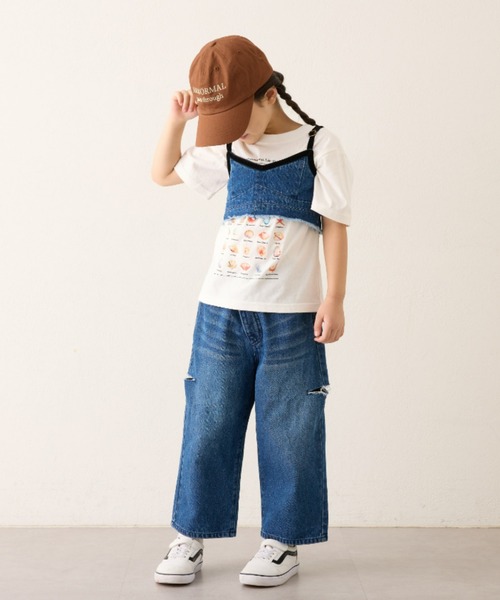 CIAOPANIC TYPY（チャオパニックティピー）の「【KIDS】【Liam】カットアウトワイドデニム（デニムパンツ・キッズ・サックスブルー/ネイビー/ブラック・XX-LARGE/X-LARGE/LARGE/MEDIUM/SMALL）」の14枚目の写真