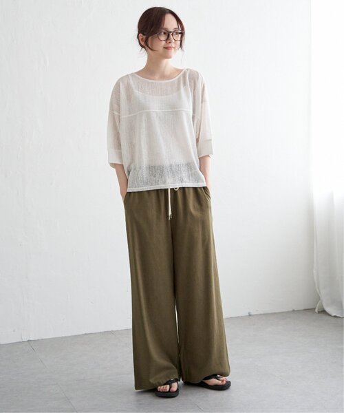 LBC（エルビーシー）の「シアータック切り替えプルオーバー（Tシャツ/カットソー・レディース・オフホワイト/レッド/ブラック・M）」の20枚目の写真