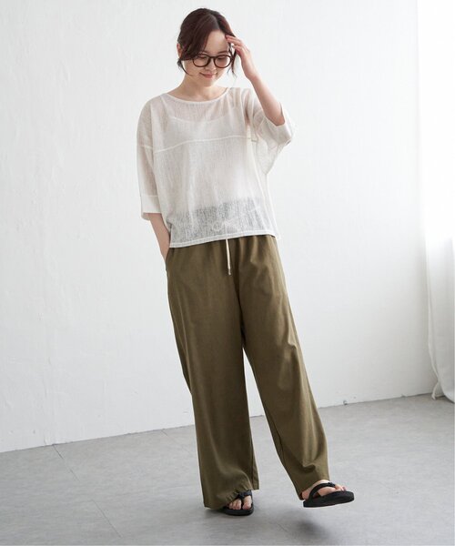 LBC（エルビーシー）の「シアータック切り替えプルオーバー（Tシャツ/カットソー・レディース・オフホワイト/レッド/ブラック・M）」の21枚目の写真