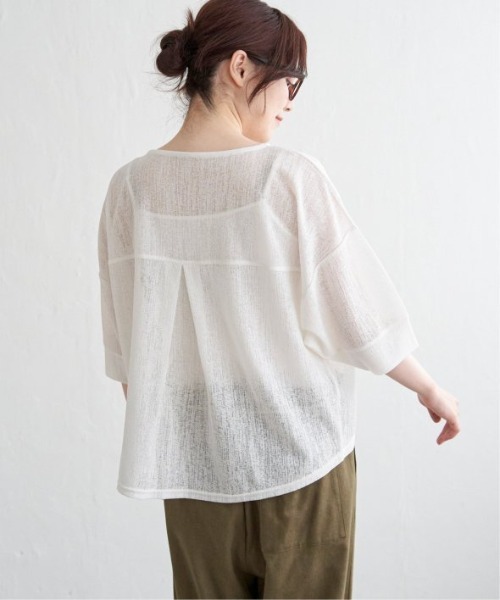 LBC（エルビーシー）の「シアータック切り替えプルオーバー（Tシャツ/カットソー・レディース・オフホワイト/レッド/ブラック・M）」の10枚目の写真