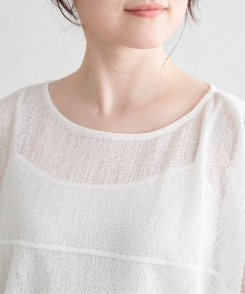 LBC（エルビーシー）の「シアータック切り替えプルオーバー（Tシャツ/カットソー・レディース・オフホワイト/レッド/ブラック・M）」の12枚目の写真