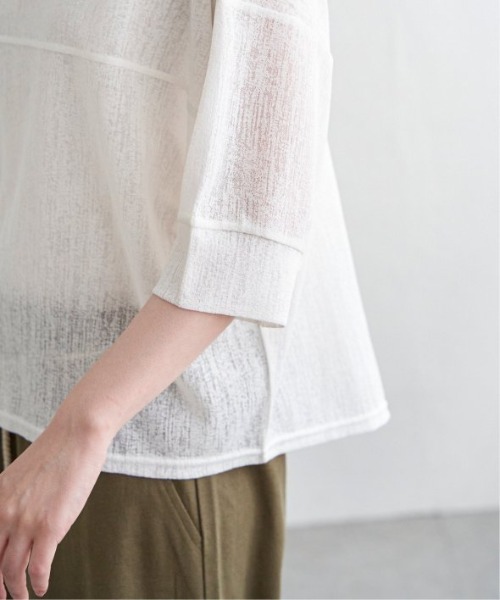 LBC（エルビーシー）の「シアータック切り替えプルオーバー（Tシャツ/カットソー・レディース・オフホワイト/レッド/ブラック・M）」の4枚目の写真