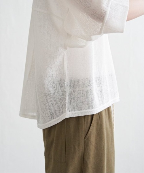 LBC（エルビーシー）の「シアータック切り替えプルオーバー（Tシャツ/カットソー・レディース・オフホワイト/レッド/ブラック・M）」の5枚目の写真