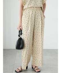 【セットアップ可】麻調ワイドパンツ