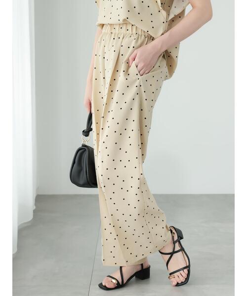 Te chichi TERRASSE（テチチテラス）の「【セットアップ可】麻調ワイドパンツ（その他パンツ・レディース・ベージュ/ブラック/チャコールグレー・F）」の10枚目の写真