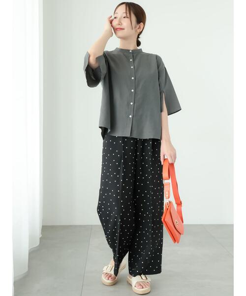 Te chichi TERRASSE（テチチテラス）の「【セットアップ可】麻調ワイドパンツ（その他パンツ・レディース・ベージュ/ブラック/チャコールグレー・F）」の11枚目の写真