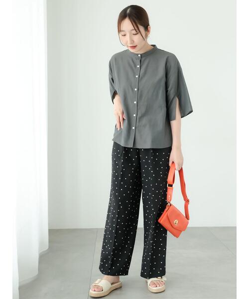 Te chichi TERRASSE（テチチテラス）の「【セットアップ可】麻調ワイドパンツ（その他パンツ・レディース・ベージュ/ブラック/チャコールグレー・F）」の12枚目の写真