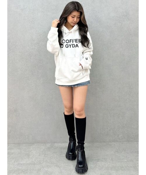 【返品送料無料】 セール】NO GYDAスウェットパーカー（パーカー NO COFFEE トップス
