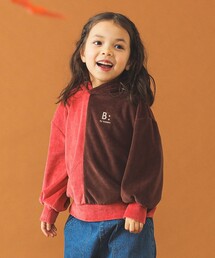 B:MING by BEAMS | 配色 ベロア フーディー 2024FW（100～140cm）(パーカー)