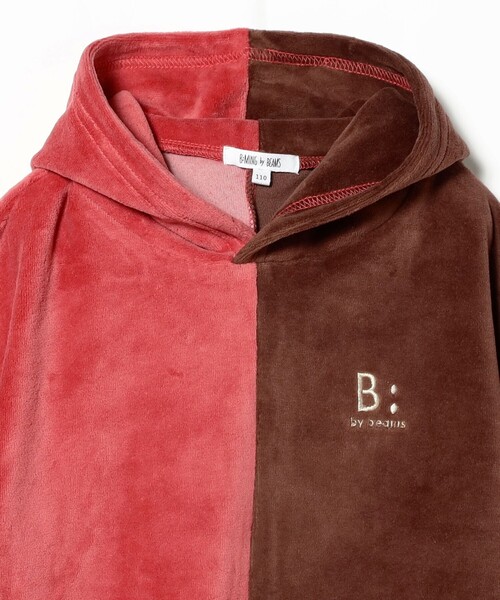 B:MING by BEAMS（ビーミングバイビームス）の「配色 ベロア フーディー 2024FW（100～140cm）（パーカー・キッズ・ネイビー/レッド・130/140/100/110/120）」の12枚目の写真