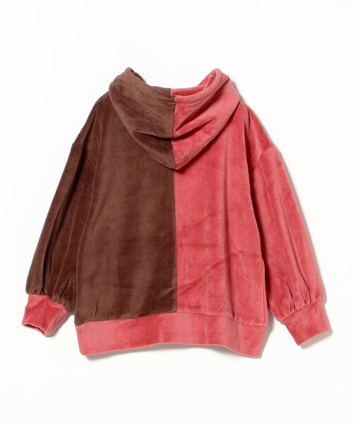 B:MING by BEAMS（ビーミングバイビームス）の「配色 ベロア フーディー 2024FW（100～140cm）（パーカー・キッズ・ネイビー/レッド・130/140/100/110/120）」の15枚目の写真