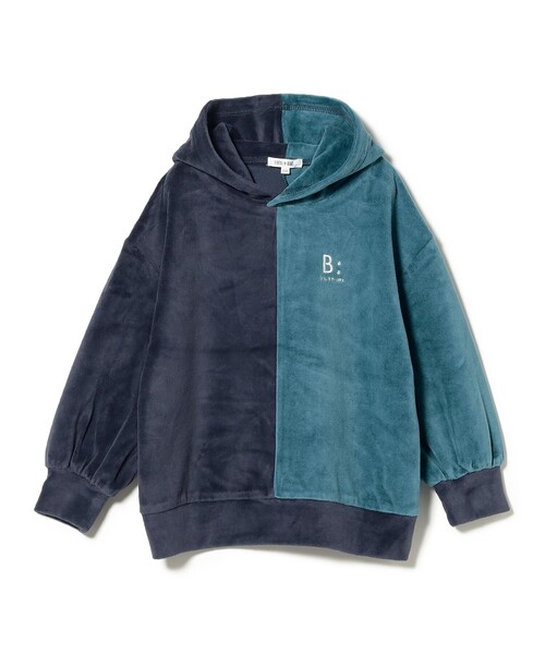 B:MING by BEAMS（ビーミングバイビームス）の「配色 ベロア フーディー 2024FW（100～140cm）（パーカー・キッズ・ネイビー/レッド・130/140/100/110/120）」の17枚目の写真