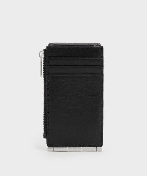 【関税込】ハート ロゴ ジップ カードホルダー - ブラック ZIP CARD HOLDER｜J&M DAVIDSON｜ジェイアンドエムデヴィッド