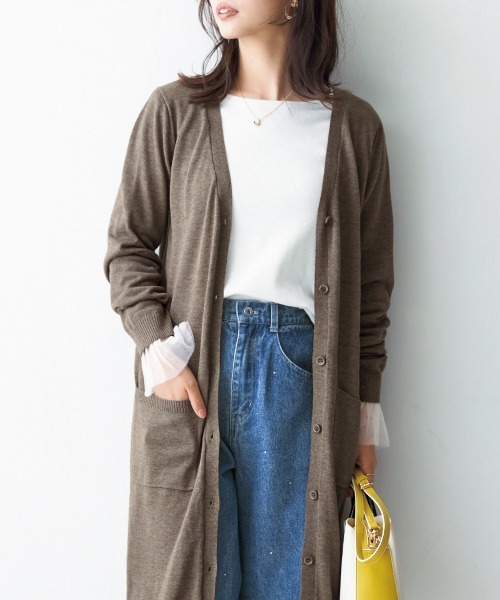 nissen（ニッセン）の「袖プリーツ重ね着用トップス（Tシャツ/カットソー・レディース・オフホワイト/ブラック・LL/L/M/S）」の5枚目の写真