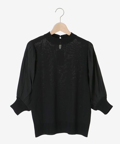 le.coeur blanc（ルクールブラン）の「スリーブドッキングニットプルオーバー（ニット/セーター・レディース・ブラック/オリーブ/アイボリー・38）」の20枚目の写真