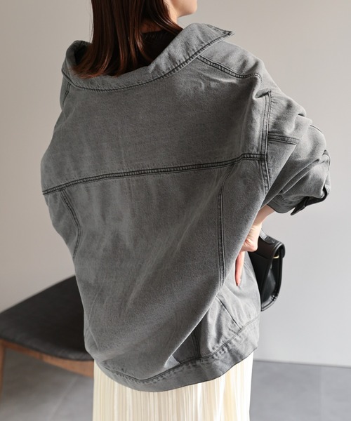 裾ギャザーデニムビッグジャケッド(新品未使用) Scye /SCYE BASICS サイベーシックス Selvedge Denim Pivot