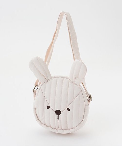 petit main(プティマイン)の「ププ&テテお顔ショルダーバッグ(ショルダーバッグ・キッズ・モカ/ライトピンク・FREE)」の1枚目の写真