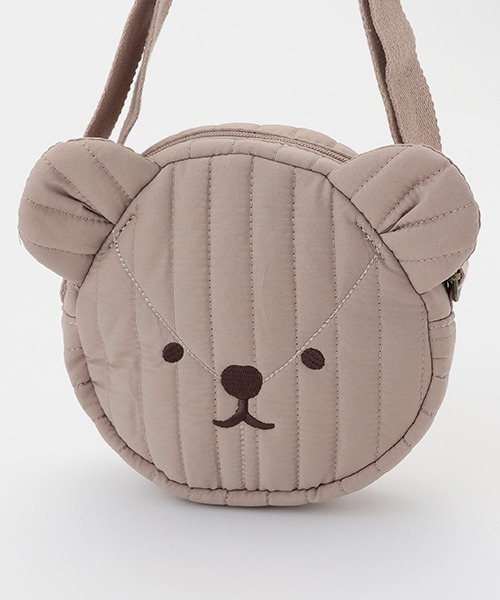 petit main(プティマイン)の「ププ&テテお顔ショルダーバッグ(ショルダーバッグ・キッズ・モカ/ライトピンク・FREE)」の5枚目の写真