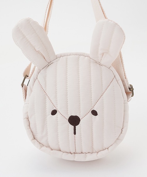 petit main(プティマイン)の「ププ&テテお顔ショルダーバッグ(ショルダーバッグ・キッズ・モカ/ライトピンク・FREE)」の6枚目の写真