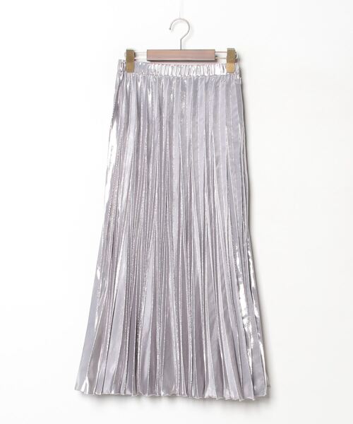 UN3D. アンスリード オリガミプリーツスカート シルバー リスキー 38 