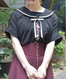 axes femme | 扇子×紅葉刺繍セーラーブラウス(シャツ/ブラウス)
