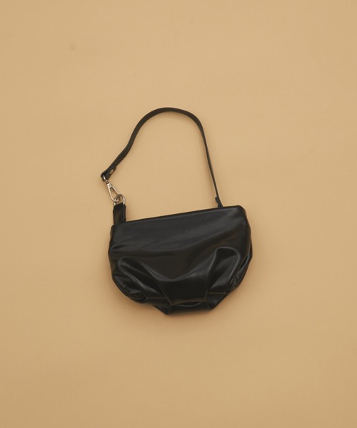 MERLOT（メルロー）の「ワンハンドルミニショルダーバッグ/350mlペットボトル収納可能（ハンドバッグ・レディース・グリーン/ブラック・FREE）」の15枚目の写真