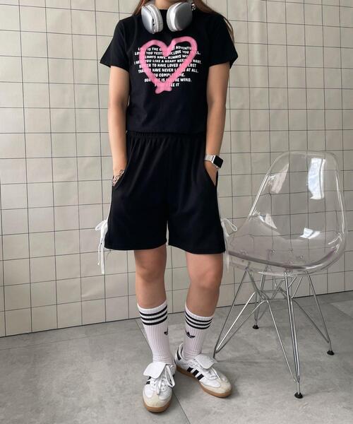 WOND(ウォンド)の「アソートハートプリントTシャツ(Tシャツ/カットソー・レディース・ホワイト/ブラック・FREE)」の7枚目の写真