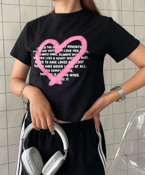 セール】アソートハートプリントTシャツ（Tシャツ/カットソー