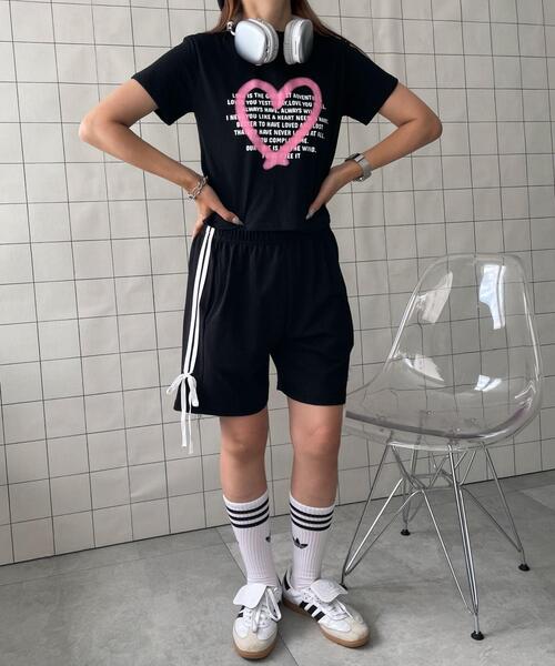 WOND(ウォンド)の「アソートハートプリントTシャツ(Tシャツ/カットソー・レディース・ホワイト/ブラック・FREE)」の17枚目の写真