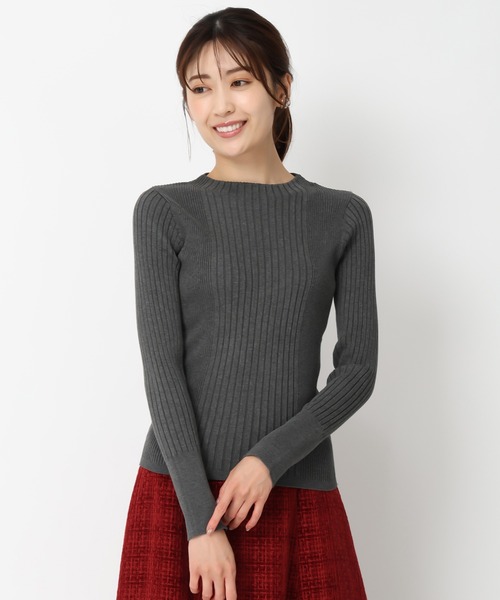 セール】ベーシックボトルネックリブニット/MM438307（ニット/セーター