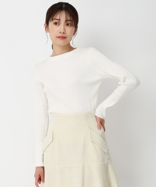 MISCH MASCH（ミッシュマッシュ）の「ベーシックボトルネックリブニット/MM438307（ニット/セーター・レディース・ホワイト/レッド/グレー/ブルー/ブラック・ﾌﾘ-）」の13枚目の写真