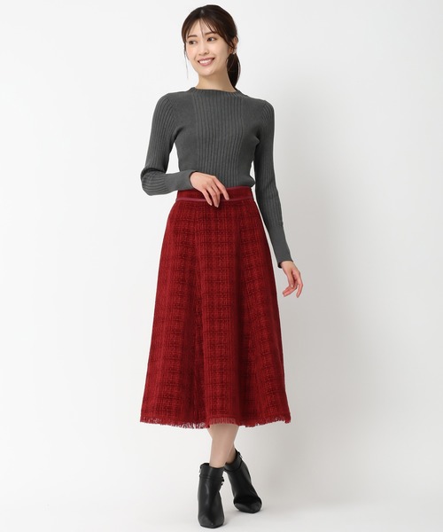 MISCH MASCH（ミッシュマッシュ）の「ベーシックボトルネックリブニット/MM438307（ニット/セーター・レディース・ホワイト/レッド/グレー/ブルー/ブラック・ﾌﾘ-）」の18枚目の写真