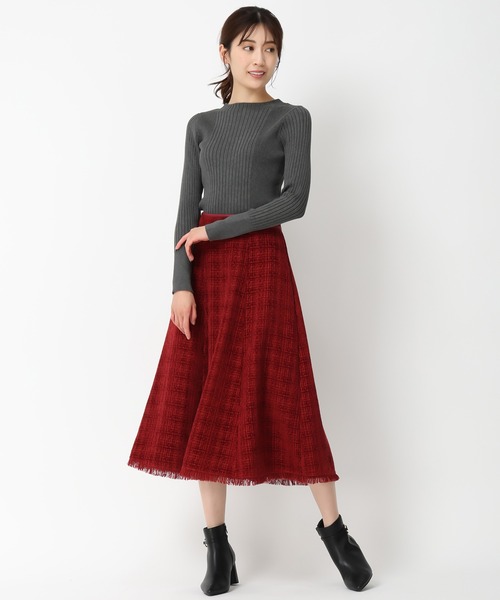 MISCH MASCH（ミッシュマッシュ）の「ベーシックボトルネックリブニット/MM438307（ニット/セーター・レディース・ホワイト/レッド/グレー/ブルー/ブラック・ﾌﾘ-）」の19枚目の写真