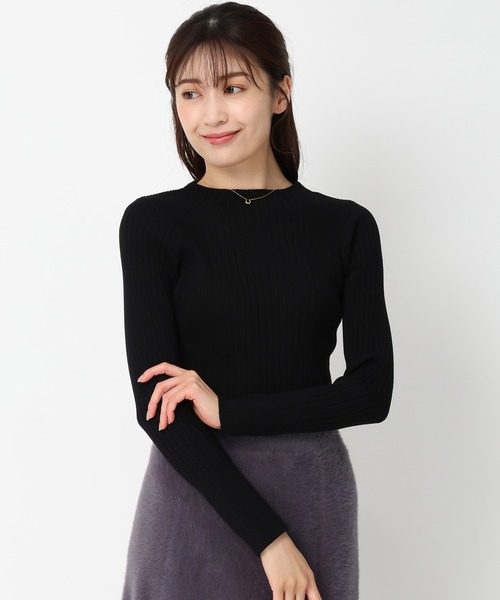 MISCH MASCH（ミッシュマッシュ）の「ベーシックボトルネックリブニット/MM438307（ニット/セーター・レディース・ホワイト/レッド/グレー/ブルー/ブラック・ﾌﾘ-）」の17枚目の写真