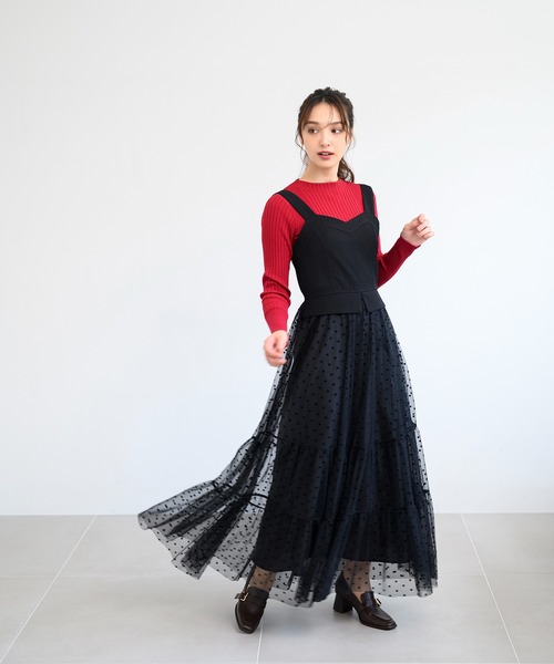 MISCH MASCH（ミッシュマッシュ）の「ベーシックボトルネックリブニット/MM438307（ニット/セーター・レディース・ホワイト/レッド/グレー/ブルー/ブラック・ﾌﾘ-）」の8枚目の写真